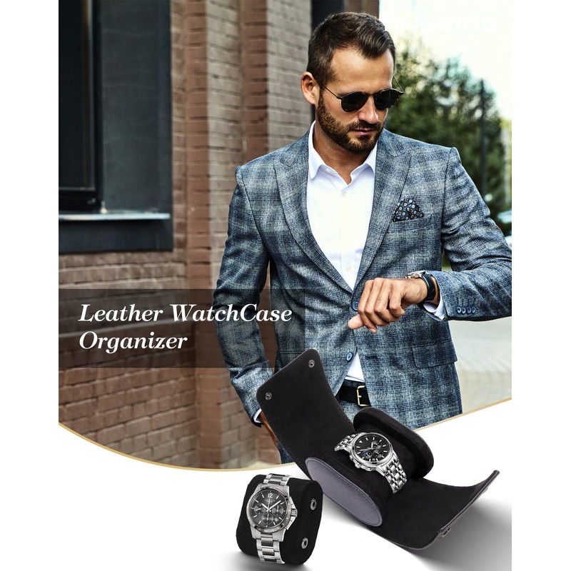 TINGSING PU Watch Case, For 1 Watch, For Men, Storage