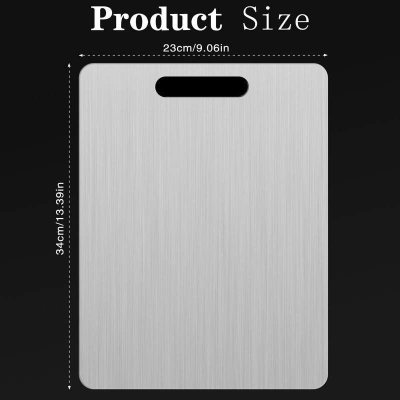 Fidqiog Titanium Cutting Board, Stainless Steel Cutting Boards for Kitchen,