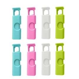 8pcs Bread Bag Seal Clip Squeeze and Lock Bread Bag Clips for Food Storage, Fresh-Keeping Sealing Clip Reusable Easy Squeeze & Lock for Snack Food Bread Bag, Plastic Bag Clip Strong Moistures-Proof