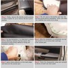 Priprilod 2pcs Leather Black Door Armrest Replacement Cover Compatible with