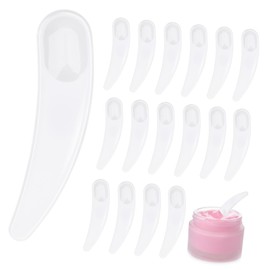 Frcolor Disposable Spatulas Set of 50 Spatulas Makeup Cream Spoons Makeup Spatulas Mini Cosmetic Spoons Spatulas Cosmetics Plastic Commercial Home Makeup Spatulas (White)