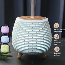 ZEN AR?ME Zen'ar?me Diffusor ?therisches ?l Lola, Ultraschalldiffusoraromatherapie, USB -elektrische Parfmdiffusor, 2 Diffusionsmodi, automatische Stopp, LED -Beleuchtung, Stumm und kompakt