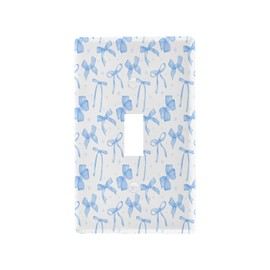 Blueangle Toggle Light Switch Wall Plate Cover - Blue Ribbon Bow Light Switch Cover Decorative Outlet Cover Wall Plate, Size 1-Gang 4.53 x 2.76 Inch