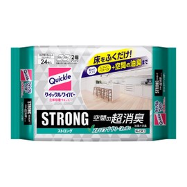 Kao Kao Quickle Wiper 3D Suction Wet Sheet, Strong, Super Deodorizing for Space, 24 Sheets