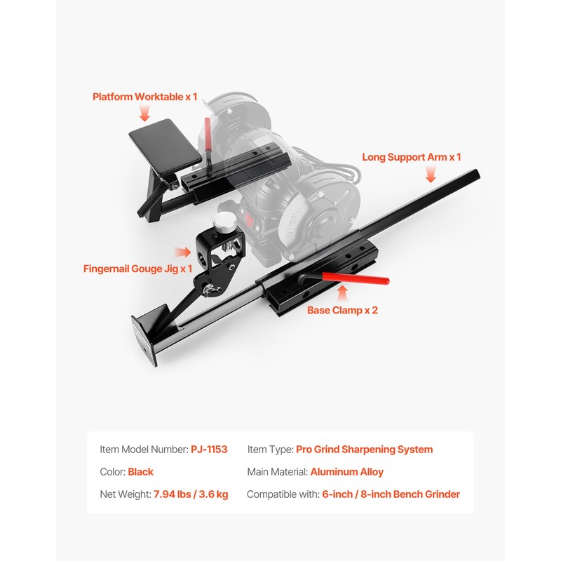 VEVOR Multi-Grind Sharpening System, Vari-Grind Pro Sharpening Jig Kit for
