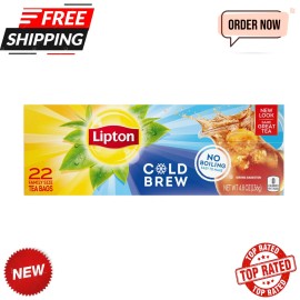 Unbranded Lipton Cold Brew Iced Tea Bags, Family Size Zero Calories
