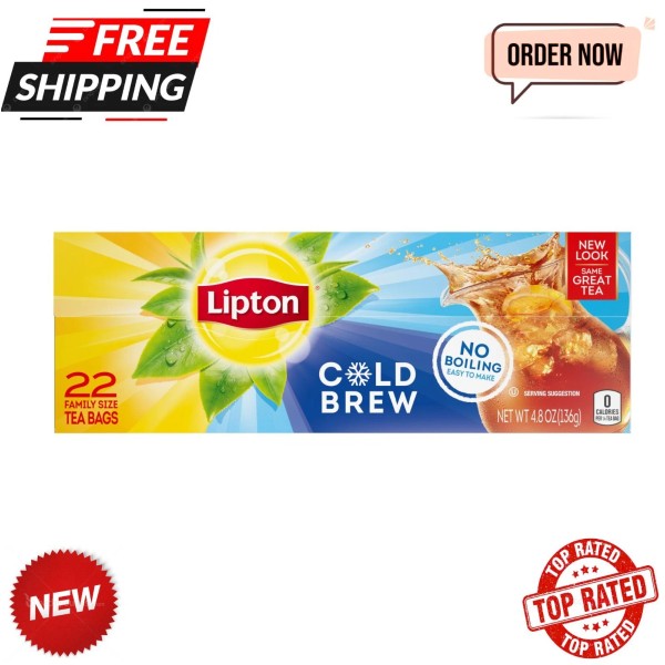 Unbranded Lipton Cold Brew Iced Tea Bags, Family Size Zero