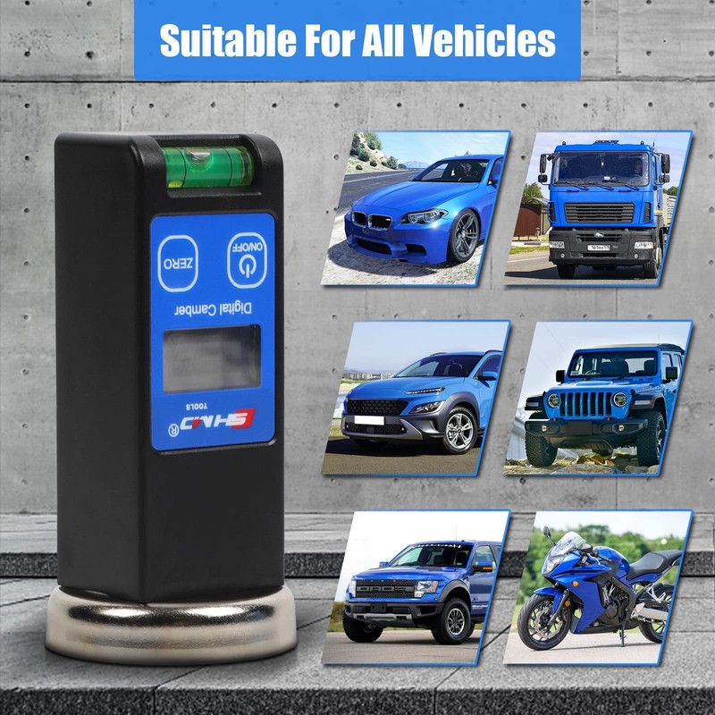MOTOCOCHE Wheel Alignment Tools Automotive -90° to +90°, Digital Camber