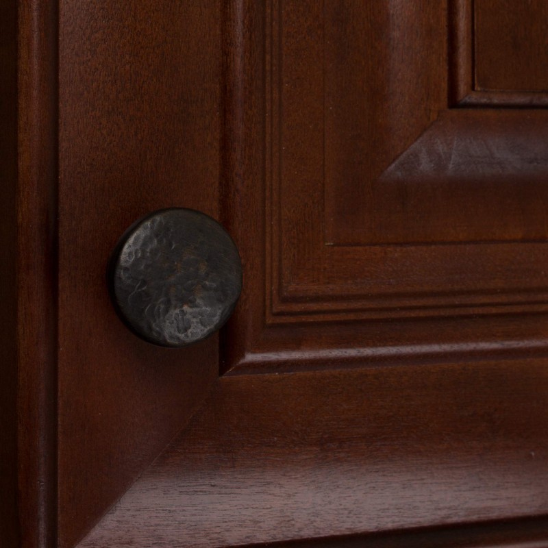 GlideRite Hardware 5080-ORB-10 Round Hammered Cabinet Knobs, 10 Pack, 1.25",