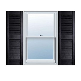 Builders Choice EVL12071BL Shutters, 12" x 71", Black