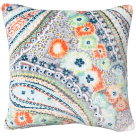 Vera Bradley Women's Decorative Throw Pillow With Removeable Hypoallergenic Insert, Citrus Paisley, One Size
