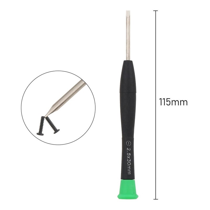 Precision Slotted Screwdriver 2.5mm x 30mm Flat Head, Mini Magnetic