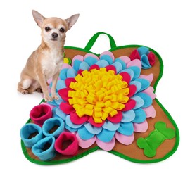 ORIA Snuffle Mat for Dogs, Interactive Sniff Mat, Nosework Training Mats, for Slow Eating, Encourages Natural Foraging Skills, Keep Busy, Dog Foraging Toys for Large Medium Small Breed, 20''x20''