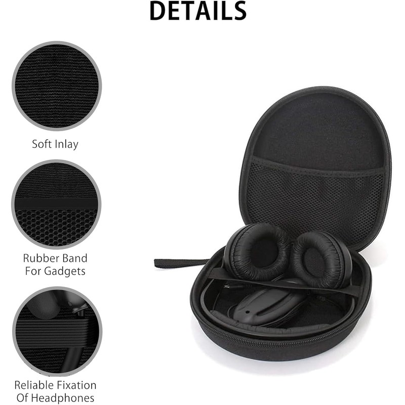 Headphone Case Over Ear Headset Hard Shell Storage Case Earphone