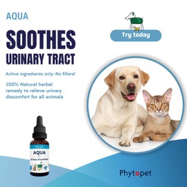 Phytopet Aqua | 100ml |100% Natural Herbal Remedy for Urinary Discomfort, UTI - Dogs, Cats, Pets