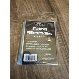BCW 1x 100-Pack BCW Trading Card Penny Sleeves  Baseball  Football Basketball cards