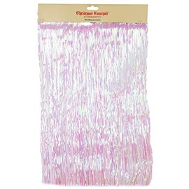 Shiny tinsel Christmas tree decoration.