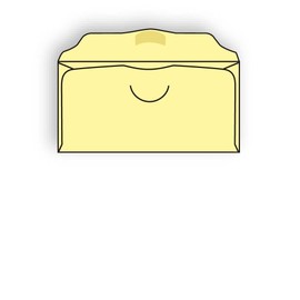 Church Offering Envelopes 3-1/8" x 6-1/4" 20# Canary Pastel, Scallop Flap, Spot Seal, Half Circle Die Cut (Box of 1000)