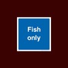 Fish Only Plastic Sign with double sided fixing tape (FP80)