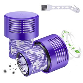 Filters for Dyson V10, 2 Pack Dyson Replacement Filters, Compatible with Dyson V10 Cyclone Series, V10 Absolute, V10 Animal, V10 Total Clean, V10 Motorhead, SV12, Part # 969082-01