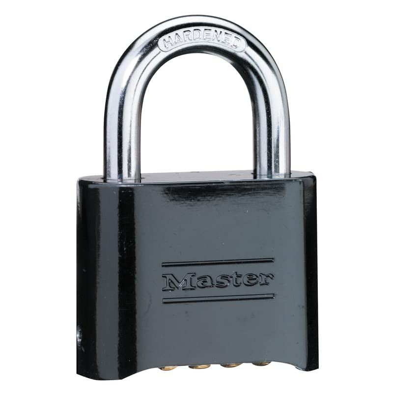 Master Lock 178D Set-Your-Own Combination Padlock, Die-Cast, Black (Pack of