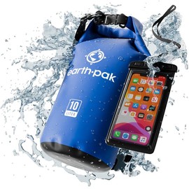 Earth Pak Waterproof Dry Bag - Roll Top Waterproof Backpack Sack Keeps Gear Dry for Kayak - color: Blue, size: 10L