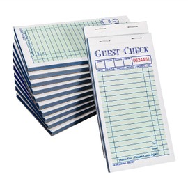 Batrical Guest Checks Server Note Pads 600 Sheets With Carbonless 600 Copy Sheets for Restaurants (12 Books) 3.5" x 6.75" Per Ticket Books
