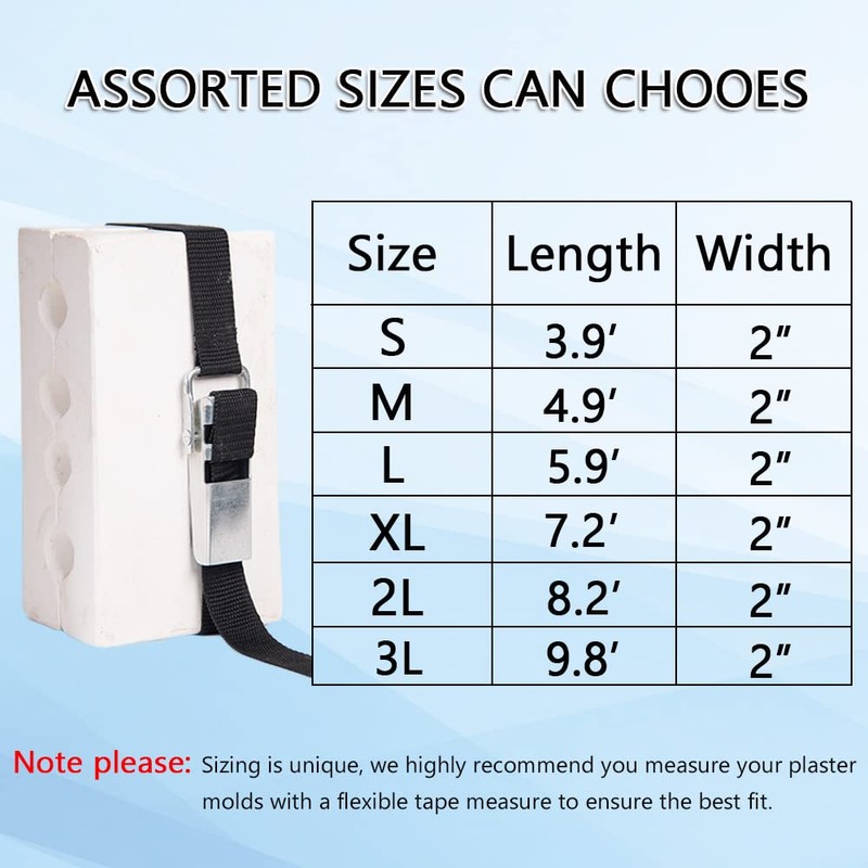 Plaster Mold Banding Straps for Potters Ceramic, Home Crafters -