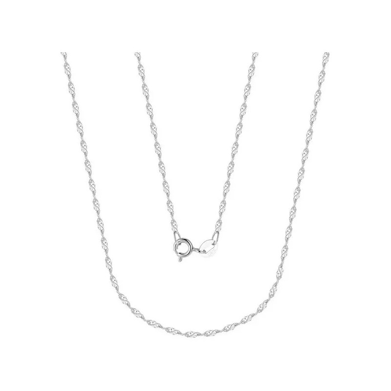 Dtup Collar De Plata Esterlina S925 Olas De Mar