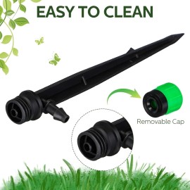 Unbranded 25Pcs Drip Irrigation Emitters 360° Sprayer Adjustable Flow Fits 4mm Tubing