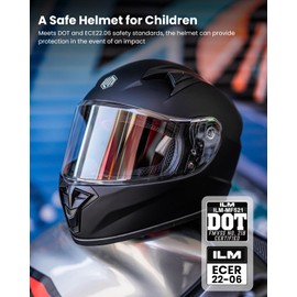 ILM Youth Kids Full Face Motorcycle Helmets DOT ECE Motocross ATV Dirt Bike Street Helmet Model MF521