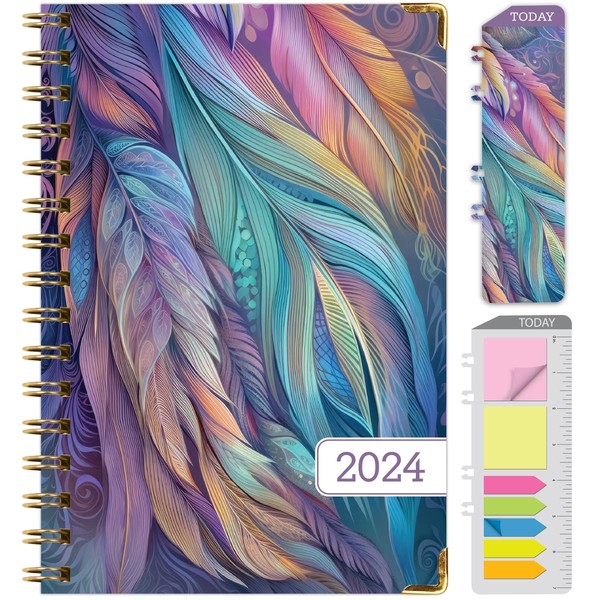 HARDCOVER 2024 Planner: (November 2023 Through December 2024) 5.5"x8" Daily