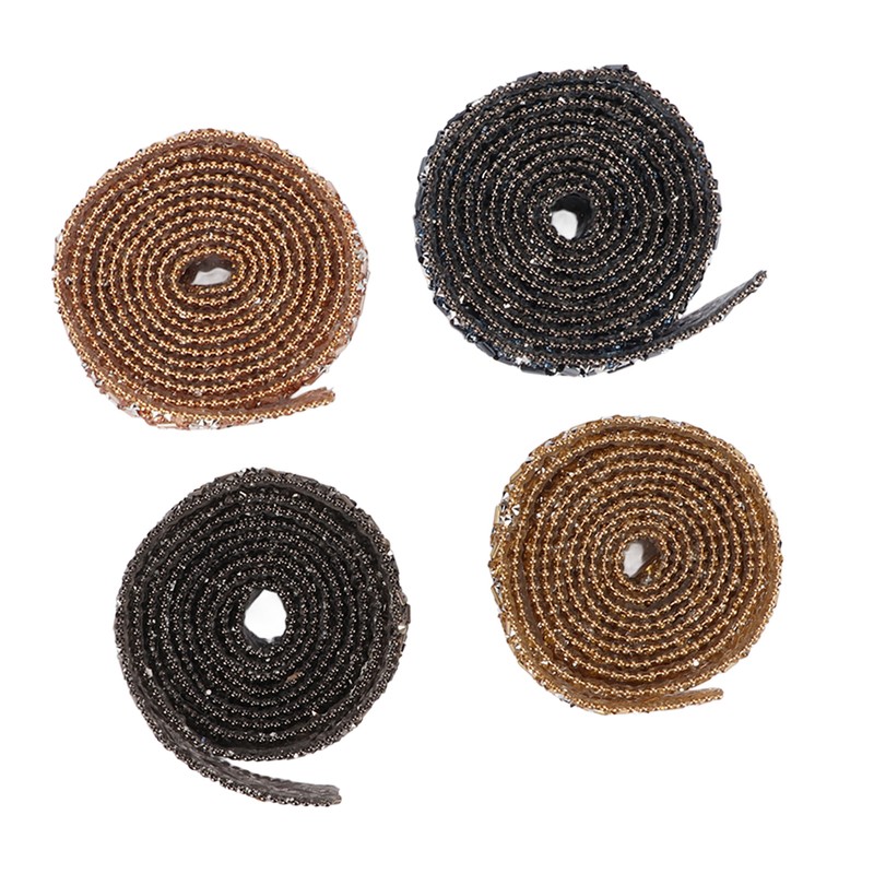 4Pcs Crystal Rhinestone Ribbon Self Adhesive Cuttable Shiny Rhinestone Ribbon