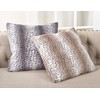 SARO LIFESTYLE Textured Faux Fur Down Filled Throw Pillow, 18",