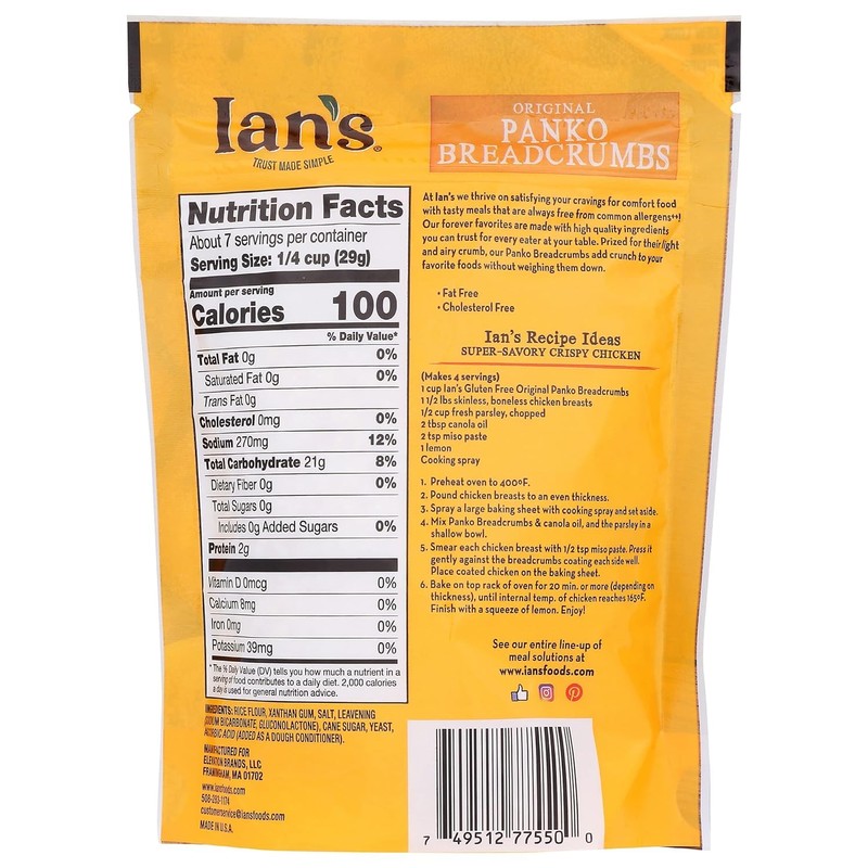 Ians Natural Foods Breadcrumb Panko Gf Org PACK OF 6