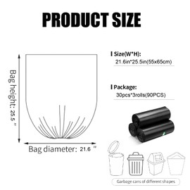 Toilet Bag, Black, Biodegradable Toilet Bag, Convenient Sustainable Camping Toilet Bags - Pack of 90 Biodegradable Bags Outdoor Adventures