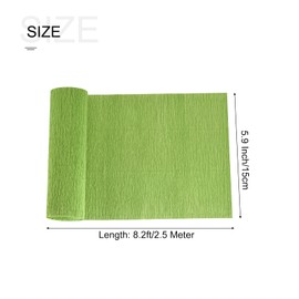 sourcing map Crepe Paper Roll 8.2ft Long 5.9 Inch Wide for Wedding Ceremony Various Large Festivals Decoration, Dark Green Pack of 3