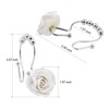 BEAVO Rose Shower Curtain Hooks,12 Pcs Double Glide Shower Curtain