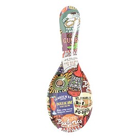 New Orleans Iconic Food Logos Design Souvenir Spoon Rest (Plastic)