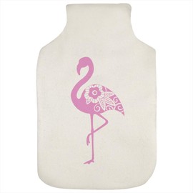 'Pink Patterned Flamingo' Hot Water Bottle Cover (HW00018258)