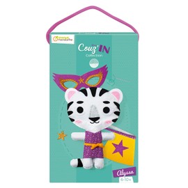 Avenue Mandarine KC154C - Creative Sewing Kit for Children - Cuddly Toy for Sewing Maxi Couz'in - from 6 Years - Alyssa the Tigress