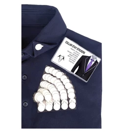 Collar Stays for Shirts & Polo’s. Fashion Hack for Plastic Collar Stay 24hr Hold, Polo Shirt Collar Fixed (120 Dots)