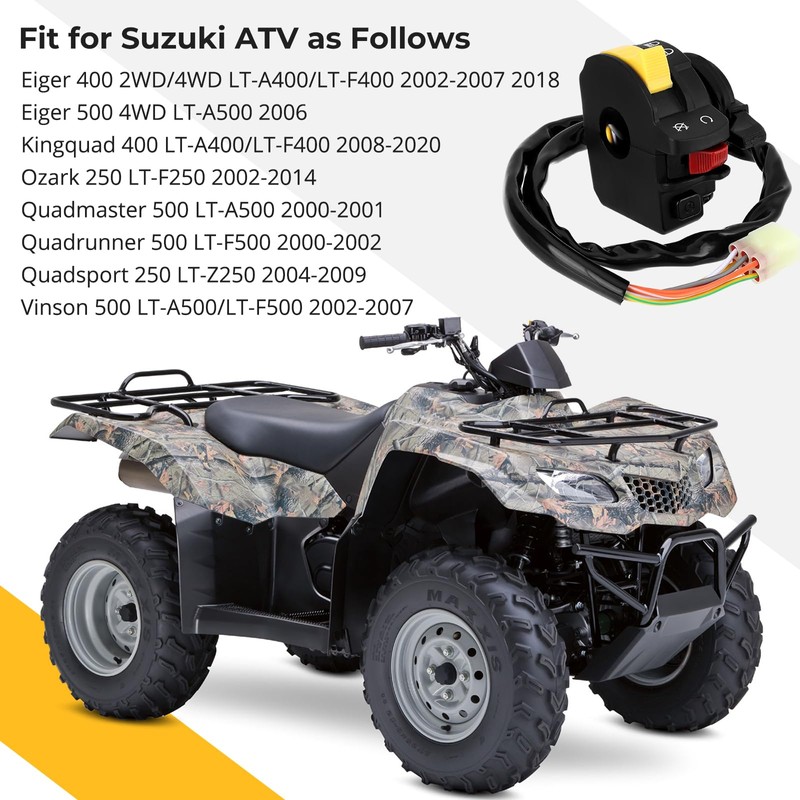 M MATI Left Handlebar Start Stop Headlight Switch for Suzuki