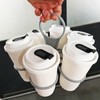 Super Carry 6-Cup Beverage Carrier,Drinks Tray Holiday,Foldable 6-Cup Coffee Carriers,Portable
