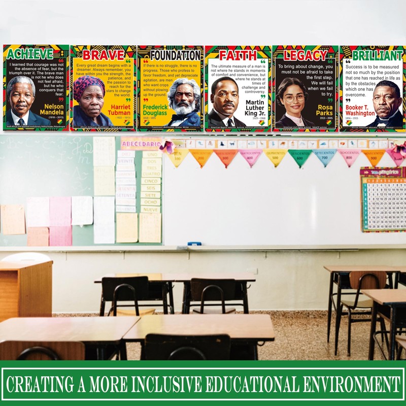 Adduster 16 Black History Posters - Juneteenth Decorations Black History