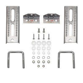 Extreme Max 3006.7012 8" Galvanized Swivel-Top Bunk Bracket with Hardware for 2" x 3" Trailer - 2-Pack