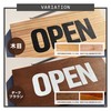 [two-face] Open Close Sign, Wooden Domestic Cedar (Dark Brown)