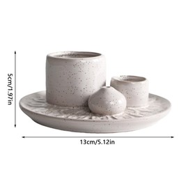 Incense Holder, 4-in-1 Incense Bowl, Incense Bowl for Any Incense, Ceramic Incense Bowl, Sage Holder for Burning, Ceramic Incense Holder for Palo Santo Sticks