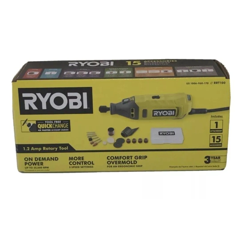 RYOBI RRT100 1.2 Amp Rotary Tool With 1 Attachment /