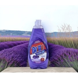 Basics Brillo Dish Soap & No Scratch Scrub Sponge | Clean Lavender Scent | 3-Piece Kit